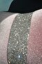 Powder Plain Velvet Silver Standing Stripe Neck Pillow - 2