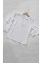 White Long Sleeve Polo Collar T-Shirt - 3