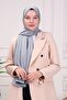 Medina Silk Shawl Gray