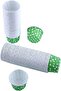 50 Pack Green and White Polka Dot Muffin Cake Mold, Safari Birthday Cupcake Cake Capsule - 6
