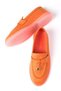 Triana Orange Color Suede Women's Daily Flat Loafer Shoes - 8