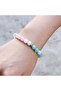 Pink Quartz & Amazonite Natural Stone Bracelet 8mm - 2
