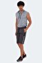 Saki in Men's Dark Gray Shorts - 6