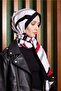 Women's Medina Silk Shawl Red - Black Icon - 2