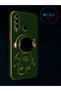 Dark Green Astronaut Stand Edge Gold Detailed Luxury Silicone Case for Huawei Y9 Prime 2019