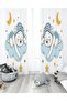 Sleepy Bear Patterned Children's Room Curtain (Single Wing Pricing)