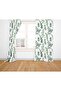 Eucalyptus Leaf Patterned Background Curtain (Single Wing Pricing) - 2