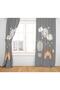 Gray Moon and Balloon Patterned Children's Room Background Curtain (Single Wing Pricing) - 3