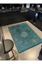 Palm Botanical Themed Green Decorative Woven Base Carpet Mira 1255 - 3
