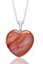 Certified Heart Cut Rose Quartz Stone Necklace