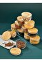 6-Piece Glass Food Jar with Bamboo Lid 380 Ml - 3