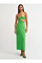 90416 Ring Detailed Long Dress-green