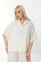 Plus Size Side Slit Comfortable Double Set with Pants Stylish Top and Bottom Set - 3