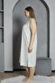 New Sleeve V-Neck 100% Cotton Combed Plus Size Mother's Nightgown 819 - 4