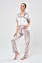Satin Front Buttoned Maternity Short Sleeve Pajama Set - 3
