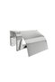 Chrome Lux 4-Piece Bathroom Set with Cover Toilet Paper Holder, Hanger, Long Towel Holder, Solo Towel Holder - 6