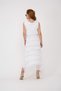 Women's Slimming Layered Italian White Silk Sleeveless Dress - 2