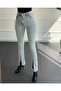 Penelope Jeans Blue High Waist Lycra Front Slit Women's Jeans - 3