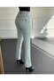 Penelope Jeans Blue High Waist Lycra Front Slit Women's Jeans - 4