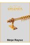 Oak Wooden Head Aluminum Pipe Rustic Curtain Hanger Without Rails 275 Cm