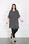 Women's Black Baklava Pattern Tunic - 3