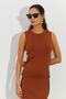 Women's Almond Sleeveless Knitwear Blouse TH1090 - 3