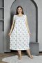 Zero Cuff Button Collar 100% Cotton Combed Cotton Plus Size Mother's Nightgown 1518