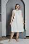 New Sleeve V-Neck 100% Cotton Combed Plus Size Mother's Nightgown 819