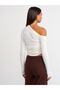 10369 Right Shoulder Open Drawstring Pullover-ecru - 2