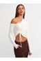 10369 Right Shoulder Open Drawstring Pullover-ecru - 4
