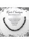 Certified Snowy Obsidian 8 mm Knotted Natural Stone Necklace