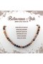 Certified Botswana Agate 8 mm Sequence Natural Stone Necklace
