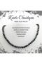 Certified Snowy Obsidian 6 mm String Natural Stone Necklace