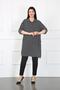Women's Black Baklava Pattern Tunic - 2