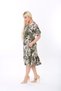 Plus Size Knee Length Sleeves and Skirt Ruffle Detailed Stylish Pocketed Viscose Combed Cotton Dress - 4
