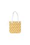 -Eco-Friendly- Canvas Shoulder Bag -Mustard -Leaf Patterned on It