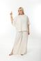 Plus Size Side Slit Comfortable Double Set with Pants Stylish Top and Bottom Set - 4