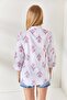 Wind Rose Fuchsia Sleeve Folded Linen Shirt GML-19000825 - 5