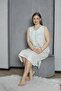 New Sleeve V-Neck 100% Cotton Combed Plus Size Mother's Nightgown 819 - 6