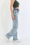 Monera Rosa Gathered - High Waist Boyfriend Jeans with Elastic Waist and Wide Legs - 2