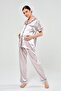 Satin Front Buttoned Maternity Short Sleeve Pajama Set