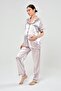 Satin Front Buttoned Maternity Short Sleeve Pajama Set - 2