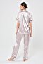 Satin Front Buttoned Maternity Short Sleeve Pajama Set - 5
