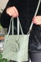 New Season Women's Hand and Shoulder Bag with Mini Wallet 3018-gd Green-combination - 6