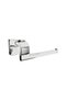 Chrome Lux 4-Piece Bathroom Set Open Toilet Paper Holder, Hanger, Long Towel Holder, Solo Towel Holder - 4