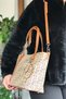 New Season Women's Hand and Shoulder Bag with Mini Wallet 3018-gd Mink Tan - 3
