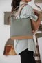 Women's 5 Compartment Two Strap Bag (Thick Strap) 4005-gd Green-combination - 4