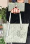 New Season Women's Hand and Shoulder Bag with Mini Wallet 3018-gd Green-combination - 4