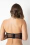 Women's Bustier Corset Striped Transparent Lace Underwire Non-Padded Gathering Crop Top R1050401 - 2