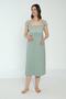 Green Maternity and Maternity Dressing Gown Nightgown Set - 5
